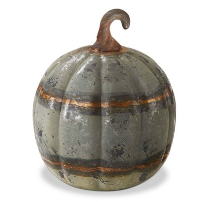 TAG Rustic Metal Pumpkin Tabletop Mantel Decorations Large, 9.0 inch
