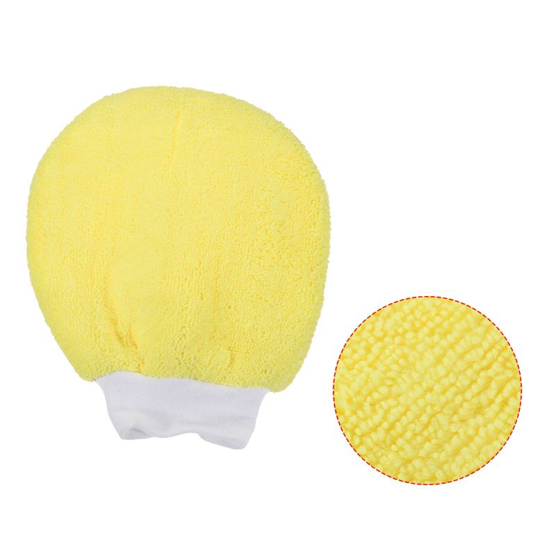Unique Bargains Microfiber Wash Mitt Scratch Free Round Dusting Gloves for House Cleaning Washing, 4 of 7