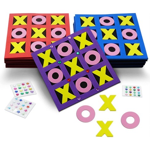 Foam Tic Tac Toe Game [24 Pack] for Kids Individually Wrapped Party Favors, Goody Bag Fillers, Classroom Valentines Day Gifts for Kids - image 1 of 4