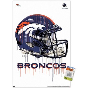 Trends International NFL Denver Broncos - Drip Helmet 20 Unframed Wall Poster Prints - 1 of 4