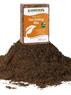 Gardener's Supply Company Eco-co Coconut Coir Potting Mix Brick | Expands to 10 Quarts of Mix, Earth-Friendly for Container Planting, Raised Beds