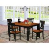 HomeStock 5-Piece Black and Cherry Finish Solid Wood Top Dining table with 4 Chairs - 2 of 4