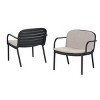Set of 2 Outdoor Club Chairs,Patio Chairs With Water-Repellent Fabric Cushions and PP Frame,Modern Lounge Armrests Chair-Coolbibila - 3 of 4