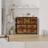 10-Drawer Fabric Dresser with Wood Tabletop, Side Pockets & Hooks for Bedroom, Closet or Hallway - 4 of 4