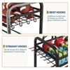 Four-Layer Ball Storage Rack, Rolling Basketball Training Stand, Sports Equipment Storage with Wheels, Baseball Bat Holder and Hooks - 3 of 4