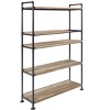 ORRD Industrial Bookshelf, 4-Tier Metal Frame Shelf with Oak & Black Finish, Modern Storage for Books & Decor, Easy Assembly - 2 of 4