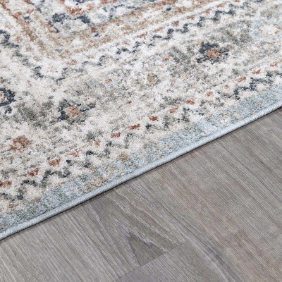 Kouta Gray and Beige Polyester Rectangular Area Rug