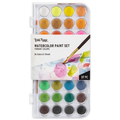 Brea Reese: Vibrant Watercolor Set - 36 Colors, 1 Brush, Non-toxic : Target