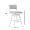 Clarion Counter Height Barstool Height Swivel with Footrest, Fog Gray Seat - Hillsdale Furniture - 3 of 4