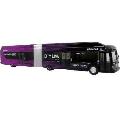 New Flyer Xcelsior XE60 Articulated Transit Bus "Spokane City" Black and Purple 1/87 (HO) Scale Diecast Model by Iconic Replicas