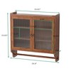 NicBex Wall Mounted Bathroom Storage Cabinet,24.8'' Wall Cabinet with 3-tier Storage and Towel Rack,Cabinet for Bathroom - 3 of 4