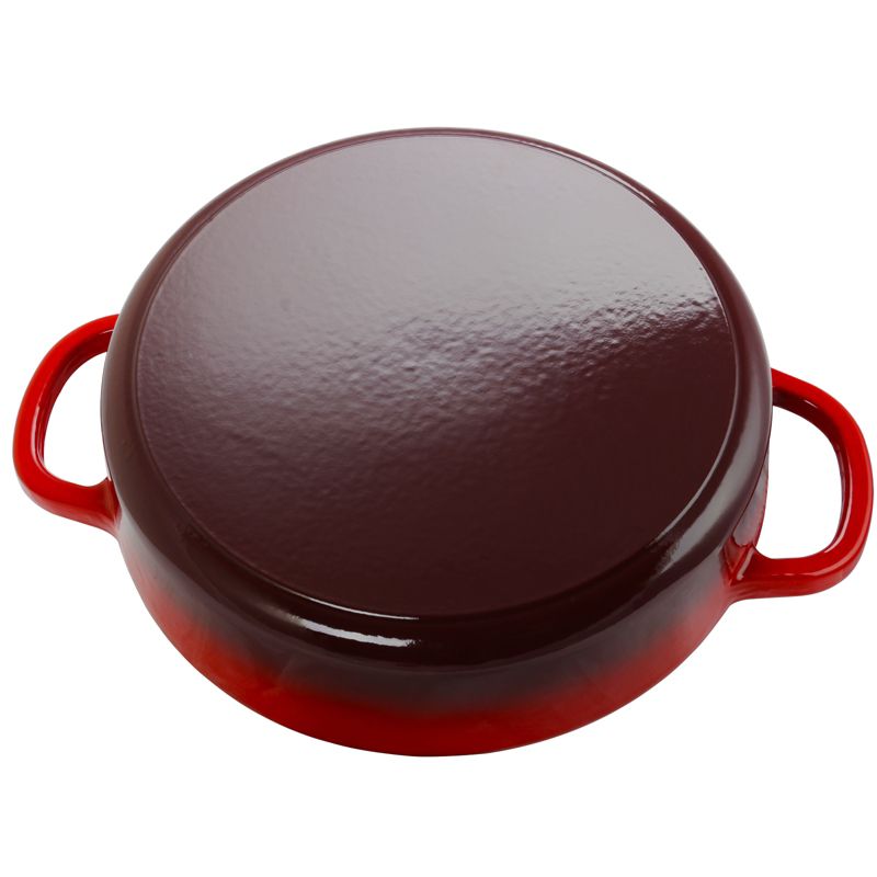 Crock Pot Artisan Enameled Cast Iron 5 Quart Round Braiser Pan with Self Basting Lid in Scarlet Red, 4 of 8