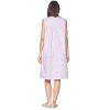 Casual Nights Women's Zipper Front House Dress Sleeveless Seersucker Housecoat Duster Lounger - 4 of 4