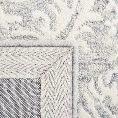 Gray and Ivory Hand-Tufted Wool 8' x 10' Area Rug