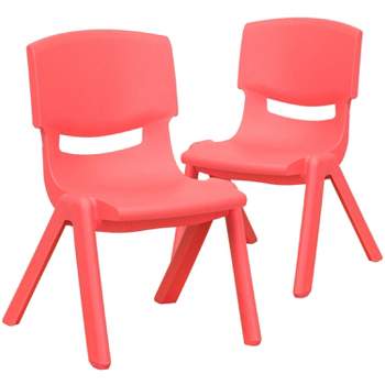 Flash Furniture 2 Pack Plastic Stackable School Chair with 10.5" Seat Height