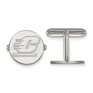 Black Bow Jewelry Sterling Silver Central Michigan Chippewas NCAA Cuff Links - 1 of 3