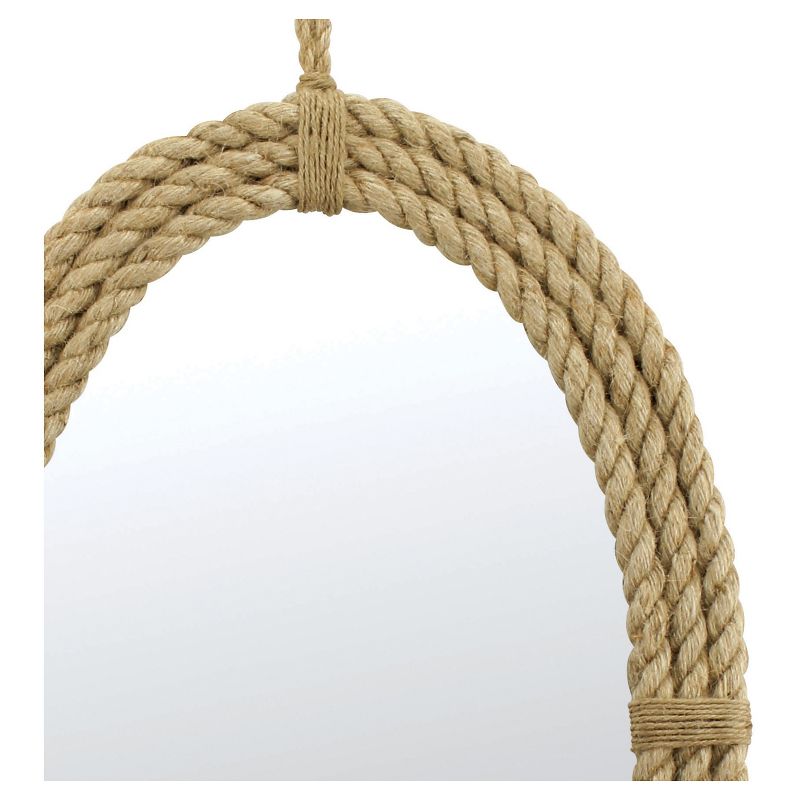 Decorative Rope Wall Mirror with Loop Hanger Tan - Stonebriar Collection, 5 of 6