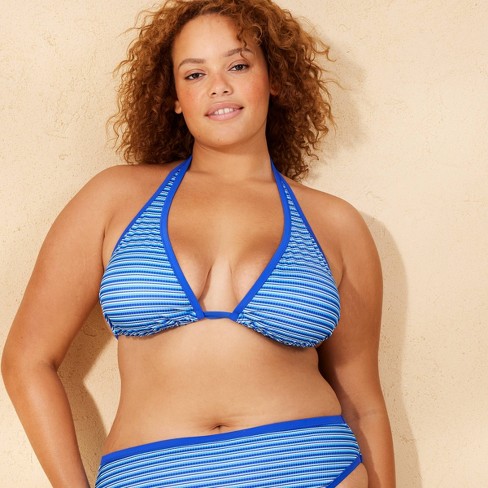 Target striped bikini top online