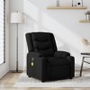 vidaXL Massage Recliner Chair - Black Fabric - Manual Adjustment - 6-Point Vibration - Cup Holders - Home, Office, Living Room - 2 of 4