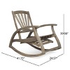 Outdoor Wooden Rocking Chair with Retractable Footrest,Acacia Patio Rocker for Porch or Balcony,Weather Resistant Design–Maison Boucle - 3 of 4