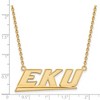 Black Bow Jewelry 14k Yellow Gold Eastern Kentucky Colonels NCAA Necklace 18 Inch - 2 of 4