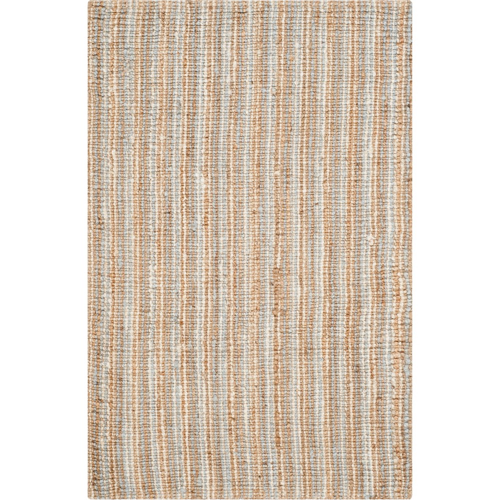 4'x6' Stripe Woven Area Rug Gray/Natural - Safavieh
