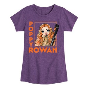 Girls' - Rainbow High - Poppy Rowan Christmas Skiing Fitted Short Sleeve Graphic T-Shirt - 1 of 4
