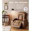 Power Lift Recliner Chair PU Leather with Massage for Elderly Ergonomic Lounge Chair with 2 Cup Holders Side Pocket - 4 of 4