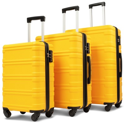 100% ABS Lightweight Suitcase with 360° Spinner Wheels, Telescoping Handle & Spacious Interior Durable, Secure Travel Luggage Set