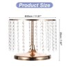 Unique Bargains Wedding Party Metal Cake Stand with Crystal Bling Pendants - 2 of 4