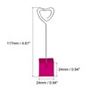 Unique Bargains Metal Resin Cube Base Heart Shape Pictures Memo Place Card Holder 3 Pcs - 2 of 4