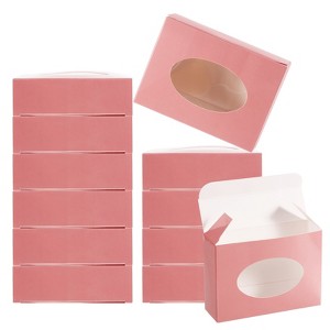 Unique Bargains Paper Durable Soap Box with Oval PVC Window for DIY Craft 30 Pcs - 1 of 4