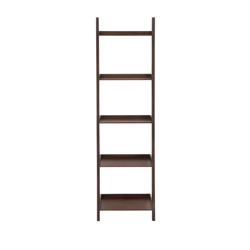 69&#34; Farmhouse Wooden Ladder Shelf Brown - Olivia &#38; May, 4 of 5
