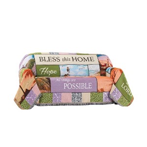 Collections Etc Faith Tapestry Furniture Throw - 1 of 2