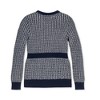 Hope & Henry Girls' Organic Fancy Tweed Stitch Cardigan Sweater with Bow, Kids - 3 of 4