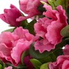 Nearly Natural Azalea with Metal Planter Silk Plant Pink - image 2 of 3