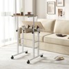 Tangkula Mobile Standing Desk Height Adjustable Stand Up Computer Workstation Rolling Presentation Cart w/Wide Platform - 2 of 4