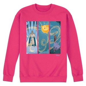 Men's - Disney - Character Panels King, Star, & Asha Graphic Fleece Sweatshirt - 1 of 4