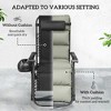 Resenkos Lounge Chair Outdoor, Patio Lounge Chair,2 Pieces Reclining Folding Outdoor Lounge Chairs with Cushion, Headrest, Side Tray, Black - 3 of 4