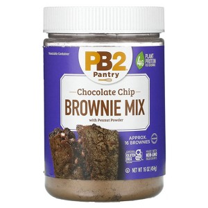 PB2 Foods Chocolate Chip Brownie Mix with Peanut Powder, 16 oz (454 g) - 1 of 2