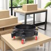 NAYSAYE Bucket Dolly 11 Inch Heavy Duty Rolling Cart with Swivel Casters for Easy 5 Gallon Bucket Mobility, Black, 11.25"*6.25"*3.3" - 2 of 4