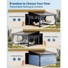 COZONY Wall-Mounted Hardtop Gazebo, Aluminum Lean-To Pergola with Steel Roof, Gutters, Netting & Curtains for Patio, Deck, Backyard - 4 of 4