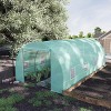 CAVINAS 13'x10'x6.5' Arched Greenhouse Tunnel Greenhouse with Zippered Door and Roll-Up Windows Zippered Door, PE Cover for Backyard - 2 of 4