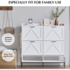 Large Shoe Cabinet with 4 Flip Drawers Freestanding Hidden Shoe Cabinet Organizer with Open Storage - 3 of 4