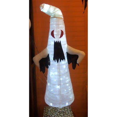 Season's Designs 16" White Halloween Ghost Decoration Metal Plug-In with , LED Warm White