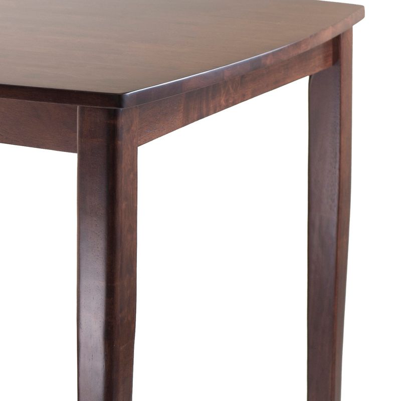 Inglewood High Table Curved Top Wood/Walnut - Winsome, 4 of 6