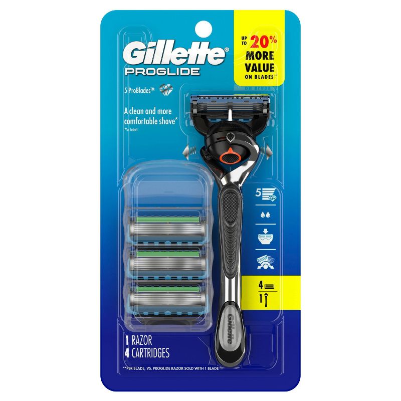 Gillette ProGlide Razor for Men - Handle + 4 Blade Refills, 1 of 13