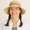 Anna-Kaci Women's Woven Floppy Sun Hat with Wide Ribbon Knot Detail and Curved Brim - 4 of 4