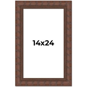 PosterPalooza | 14x24 Wide Bamboo Picture Frame, UV Acrylic, 4 Finishes - Brown, Black, Silver, and Natural - 1 of 4