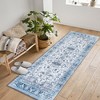 Washable Rug Vintage Bohemian Medallion Area Rugs with Non-Slip Backing Non-Shedding Floor Mat - 2 of 4